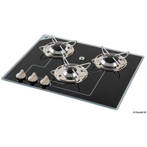 Osculati Black Glass 3 Ring Gas Hob Campervan Triple Burner Boat 500 X 410mm Osculati Black Glass 3 Ring Gas Hob Campervan Triple Burner Boat 500 X 410mm