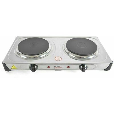Lloytron E4203SS Brushed Steel Double Hotplate - Hotplate Lloytron E4203SS Brushed Steel Double Hotplate - Hotplate