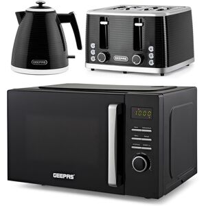 Geepas 23l Digital Microwave Oven, 1.7l Kettle & 4 Slice Toaster Kitchen Set Geepas 23l Digital Microwave Oven, 1.7l Kettle & 4 Slice Toaster Kitchen Set