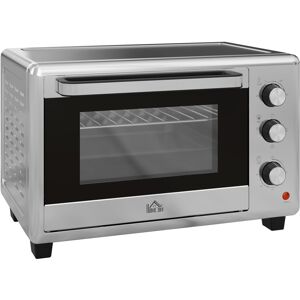 Homcom 30l Mini Oven Adjustable Temp 60-230c 1600w Silver Homcom 30l Mini Oven Adjustable Temp 60-230c 1600w Silver