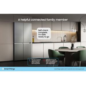 SAMSUNG Rs70f65keteu 640l Bespoke Ai Side By Side Fridge Freezer Silver Spacemax SAMSUNG Rs70f65keteu 640l Bespoke Ai Side By Side Fridge Freezer Silver Spacemax