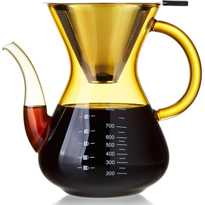 Mesney Pour Over Coffee Maker, 800ml Heat-Resistant Borosilicate Glass, Coffee Pour Ove Mesney Pour Over Coffee Maker, 800ml Heat-Resistant Borosilicate Glass, Coffee Pour Ove