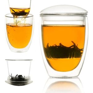Teapro 350ml Glass Tea Cup With Infuser Loose Leaf Tea Maker Gift Set With Lid Teapro 350ml Glass Tea Cup With Infuser Loose Leaf Tea Maker Gift Set With Lid
