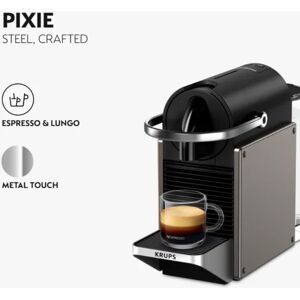 Nespresso Coffe Machine Pixie By Krups Titanium C Grade Nespresso Coffe Machine Pixie By Krups Titanium C Grade