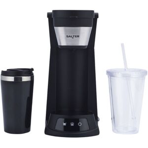 Iced Coffee Maker Salter 2-In-1 Set Brewer Machine With Travel Mug Tumbler Straw Iced Coffee Maker Salter 2-In-1 Set Brewer Machine With Travel Mug Tumbler Straw