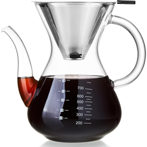Mesney Pour Over Coffee Maker, 800ml Heat-Resistant Borosilicate Glass, Coffee Pour Ove Mesney Pour Over Coffee Maker, 800ml Heat-Resistant Borosilicate Glass, Coffee Pour Ove