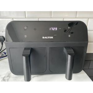 Salter Dual Air Fryer 7.4l Digital Timer Led Display Black C Grade Salter Dual Air Fryer 7.4l Digital Timer Led Display Black C Grade