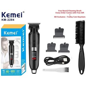 Kemei Detail Trimmer Two Speed T-Blade Mens Clipper Lcd Display Km2284 Close Cut Kemei Detail Trimmer Two Speed T-Blade Mens Clipper Lcd Display Km2284 Close Cut