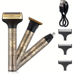5-In-1 Nose, Beard & Hair Trimmer Kit–rechargeable Groomer With Multiple Heads 5-In-1 Nose, Beard & Hair Trimmer Kit–rechargeable Groomer With Multiple Heads