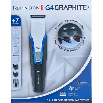 Remington G4 Graphite Grooming Kit - 7 Attachments - Cordless Remington G4 Graphite Grooming Kit - 7 Attachments - Cordless