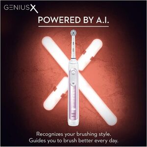 Oral-B Genius X Electric Toothbrush Blush Pink Floral Grandeur Powered By Braun Oral-B Genius X Electric Toothbrush Blush Pink Floral Grandeur Powered By Braun