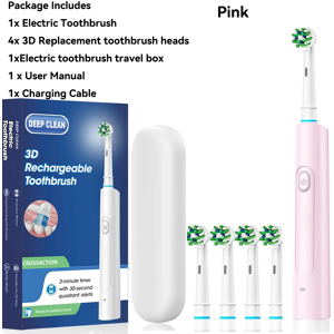 Does Not Apply Rotating Electric Toothbrush Black White For Adults With 4 Brush Heads Deep Clea Does Not Apply Rotating Electric Toothbrush Black White For Adults With 4 Brush Heads Deep Clea