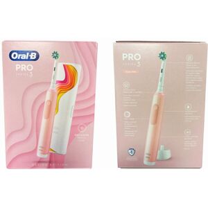 Oral-B Pro 3 3500 Electric Rechargeable Toothbrush With Travel Case Rose Pink Oral-B Pro 3 3500 Electric Rechargeable Toothbrush With Travel Case Rose Pink