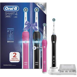 Oral-B Smart 4 2x Electric Toothbrushes For Adults, 2 Toothbrush Heads, 3 Modes Oral-B Smart 4 2x Electric Toothbrushes For Adults, 2 Toothbrush Heads, 3 Modes