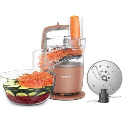 Kenwood Multipro Go Super Compact Food Processor, 650w 1.3l, Red Kenwood Multipro Go Super Compact Food Processor, 650w 1.3l, Red