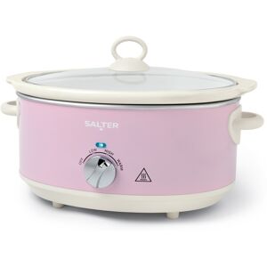 Salter Retro 6.5l Slow Cooker 3 Heat Settings/keep Warm For Family Cooking Pink Salter Retro 6.5l Slow Cooker 3 Heat Settings/keep Warm For Family Cooking Pink