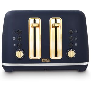 Morphy Richards Accents 4 Slice Toaster In Navy With Gold Accents - 242045 Morphy Richards Accents 4 Slice Toaster In Navy With Gold Accents - 242045