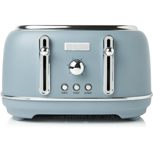 Haden Highclere Blue Toaster 4 Slice - Adjustable Browning Control - Removable C Haden Highclere Blue Toaster 4 Slice - Adjustable Browning Control - Removable C