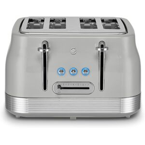 Swan Retro 4 Slice Toaster, 7 Browning Levels 1860w, Grey- St19029gry Swan Retro 4 Slice Toaster, 7 Browning Levels 1860w, Grey- St19029gry