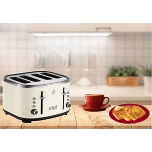 Russell Hobbs Stylevia 4 Slice Toaster Defrost Wide Slots Blue Led 26291 Cream Russell Hobbs Stylevia 4 Slice Toaster Defrost Wide Slots Blue Led 26291 Cream