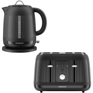 Kenwood Kettle 1.7l & 4 Slice Toaster Set, Dawn, Midnight Black Kenwood Kettle 1.7l & 4 Slice Toaster Set, Dawn, Midnight Black
