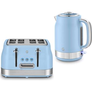 Swan Retro Revive Blue Jug 1.7l Kettle & 4 Slice Toaster Retro Kitchen Set Swan Retro Revive Blue Jug 1.7l Kettle & 4 Slice Toaster Retro Kitchen Set