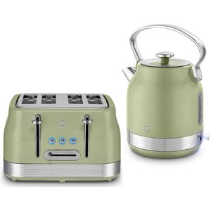 Swan Retro Revive Green Stovetop Design Kettle & 4 Slice Toaster Kitchen Set Swan Retro Revive Green Stovetop Design Kettle & 4 Slice Toaster Kitchen Set
