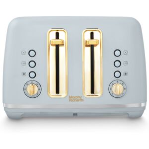 Morphy Richards Accents 4 Slice Toaster In Ocean Grey With Gold Accents - 242046 Morphy Richards Accents 4 Slice Toaster In Ocean Grey With Gold Accents - 242046