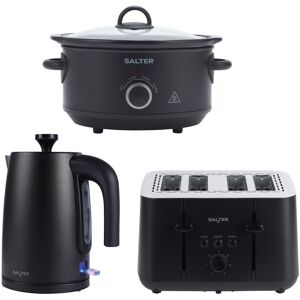 Salter Kuro Kitchen Appliance Set - 1.7l Kettle, 4-Slice Toaster, & Slow Cooker Salter Kuro Kitchen Appliance Set - 1.7l Kettle, 4-Slice Toaster, & Slow Cooker