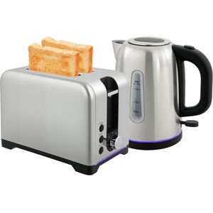 Homcom 1.7l 3000w Rapid Boil Jug Kettle And 2-Slice Toaster Set, Silver Tone Homcom 1.7l 3000w Rapid Boil Jug Kettle And 2-Slice Toaster Set, Silver Tone