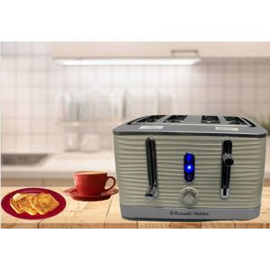 Russell Hobbs Inspire 4 Slice Toaster Defrost Wide Slots Blue Led 24384 Cream Russell Hobbs Inspire 4 Slice Toaster Defrost Wide Slots Blue Led 24384 Cream