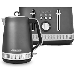 Morphy Richards 1.7l Kettle And 4 Slice Toaster Titanium Set Illumination Morphy Richards 1.7l Kettle And 4 Slice Toaster Titanium Set Illumination