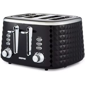 Geepas 4 Slice Toaster - Black - 7 Browning Control Geepas 4 Slice Toaster - Black - 7 Browning Control