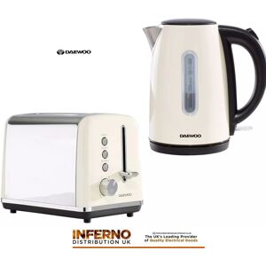 Daewoo Kensington Stainless Steel 1.7l Jug Kettle & 2 Slice Toaster Set - Kitchen Appliance Daewoo Kensington Stainless Steel 1.7l Jug Kettle & 2 Slice Toaster Set - Kitchen Appliance