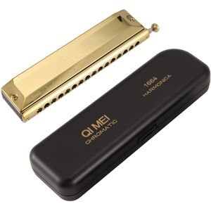 Qi Mei Chromatic Harmonica 16 Hole 64 Tone Mouth Organ Instrumentos Key Of C5824 Qi Mei Chromatic Harmonica 16 Hole 64 Tone Mouth Organ Instrumentos Key Of C5824