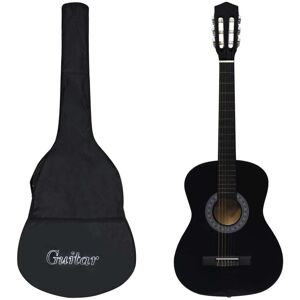 Vidaxl Classical Guitar For Beginner With Bag Black 3/4 36\ Vidaxl Classical Guitar For Beginner With Bag Black 3/4 36\