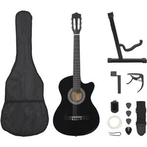 Vidaxl 12 Piece Western Classical Guitar Set With 6 Strings Black 38\ Vidaxl 12 Piece Western Classical Guitar Set With 6 Strings Black 38\