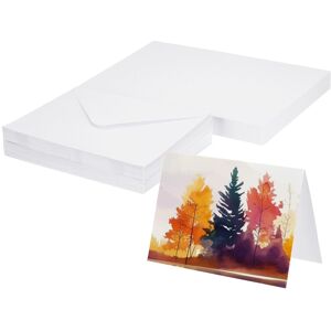 50 Pcs Straight Pure Cotton Paper With Envelopes, (White, 10x7-Inch) 50 Pcs Straight Pure Cotton Paper With Envelopes, (White, 10x7-Inch)