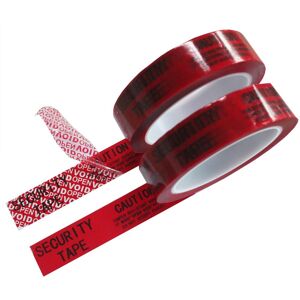 Tamperstop 2 Rolls X 1 In X 55 Yrds Total Transfer Tamper Proof Security Void Tapes (Red, Tamperstop 2 Rolls X 1 In X 55 Yrds Total Transfer Tamper Proof Security Void Tapes (Red,