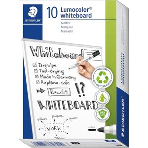 Staedtler 351-9 Lumocolor Whiteboard Marker Bullet Tip -Black (Box Of 10) Staedtler 351-9 Lumocolor Whiteboard Marker Bullet Tip -Black (Box Of 10)