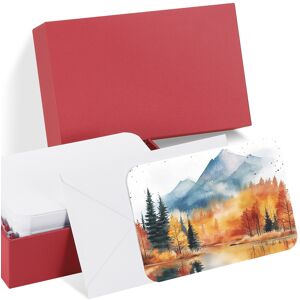 Uxcell 60 Sets Watercolor Cards Rounded Corners With Envelopes 4x6 Inch(Red) Uxcell 60 Sets Watercolor Cards Rounded Corners With Envelopes 4x6 Inch(Red)