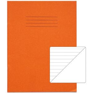 Rhino 9 X 7 A5+ Exercise Book 48 Page Feint Ruled 8mm With Plain Reverse Orange Rhino 9 X 7 A5+ Exercise Book 48 Page Feint Ruled 8mm With Plain Reverse Orange