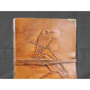 Diaryshop Small Handmade Leather Journal Diary - For Birdlovers - Colibri Birds Diaryshop Small Handmade Leather Journal Diary - For Birdlovers - Colibri Birds