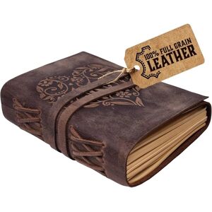 Moonster Vintage Leather Journal Notebook Embossed Heart Cover – Refillable L Moonster Vintage Leather Journal Notebook Embossed Heart Cover – Refillable L
