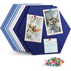 Uoisaiko 30cm Large Felt Hexagon Bulletin Board With 30 Push Pins, Pack Of 8 Pin Board N Uoisaiko 30cm Large Felt Hexagon Bulletin Board With 30 Push Pins, Pack Of 8 Pin Board N