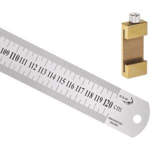 Stainless Steel Ruler 1.2m/48\" Double Reading With 40mm Scriber Block Gold Stainless Steel Ruler 1.2m/48\" Double Reading With 40mm Scriber Block Gold