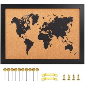 Okydoky Cork Board Map Of World, 33x43cm Bulletin Boards For Walls With 10 Pins Okydoky Cork Board Map Of World, 33x43cm Bulletin Boards For Walls With 10 Pins