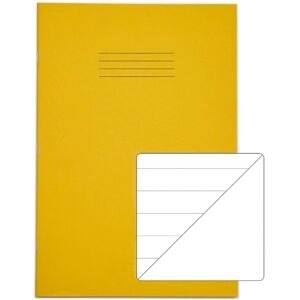 Rhino A4 Exercise Book 64 Page Feint Ruled 15mm With Plain Reverse Yellow Pack O Rhino A4 Exercise Book 64 Page Feint Ruled 15mm With Plain Reverse Yellow Pack O