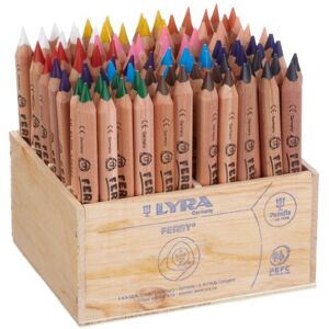 Lyra Ferby - Half-Size Colouring Pencils - Natural Wood Finish - Box Of 96 Pencils Lyra Ferby - Half-Size Colouring Pencils - Natural Wood Finish - Box Of 96 Pencils