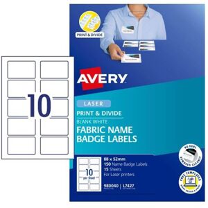 Avery Name Badge L7427 - Flexible Fabric 88x52mm - Conference Badge Avery Name Badge L7427 - Flexible Fabric 88x52mm - Conference Badge